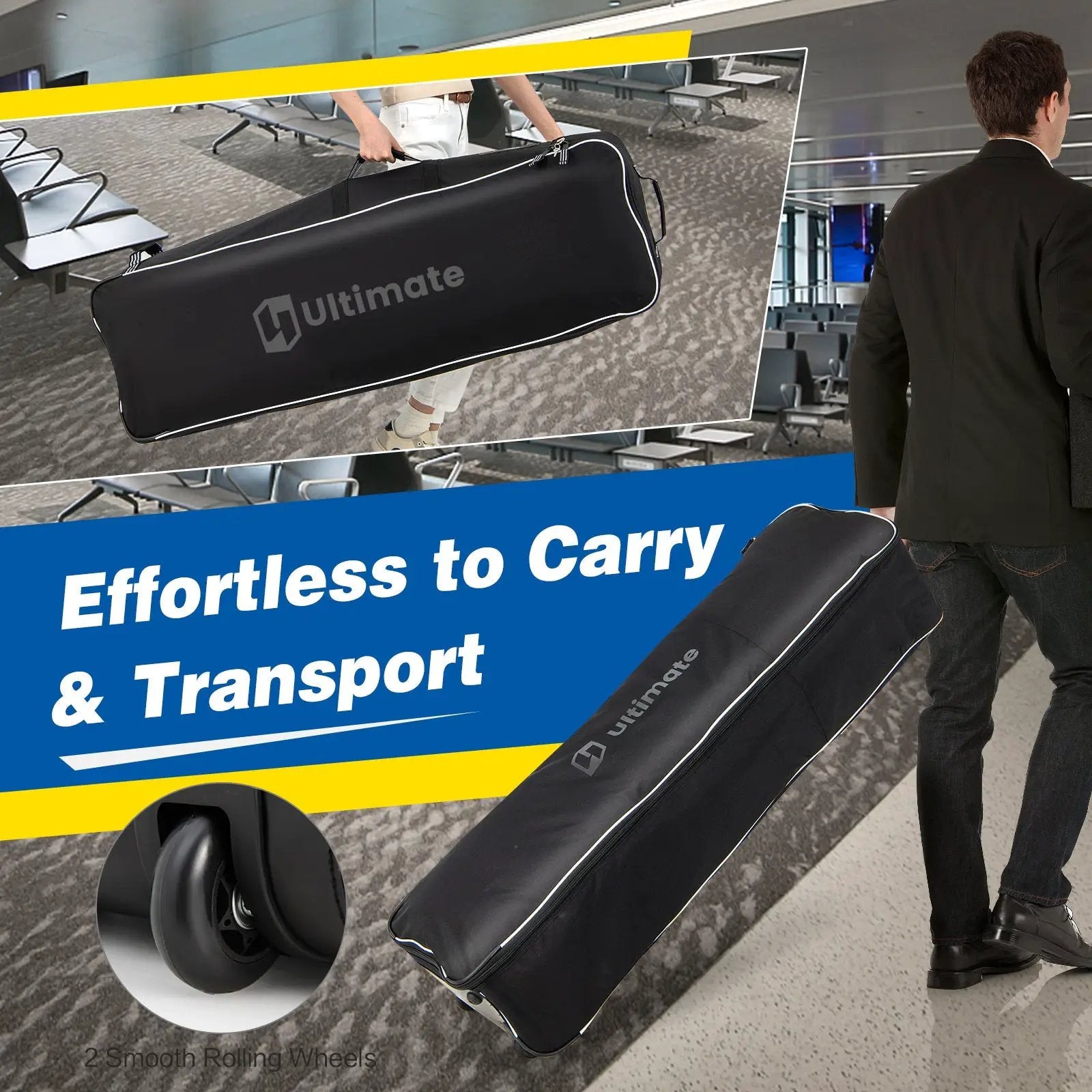 Soft-Sided Golf Travel Bag with Wheels by DirectDeals