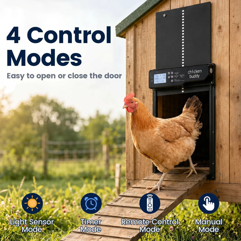 Solar Powered Automatic Chicken Coop Door with Remote Control by DirectDeals