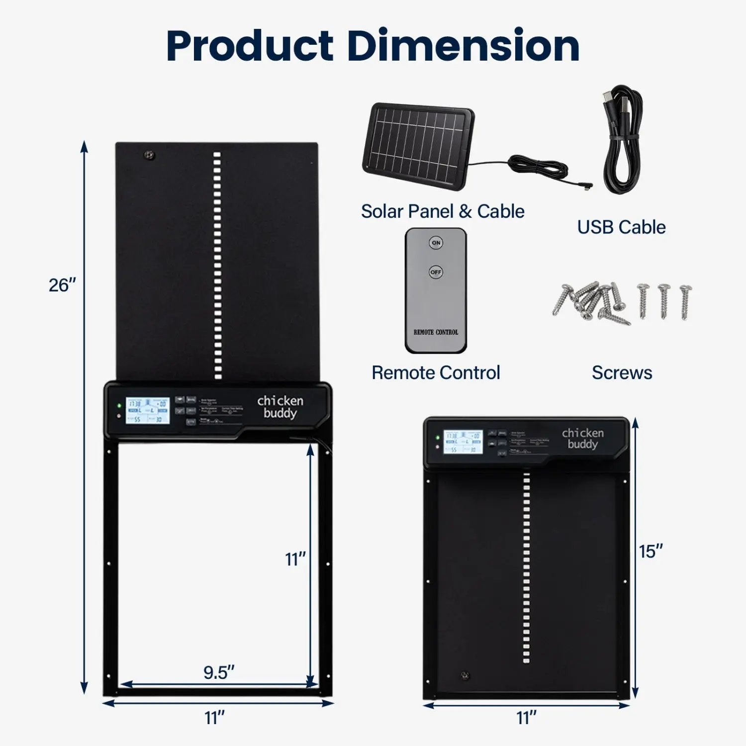 Solar Powered Automatic Chicken Coop Door with Remote Control by DirectDeals