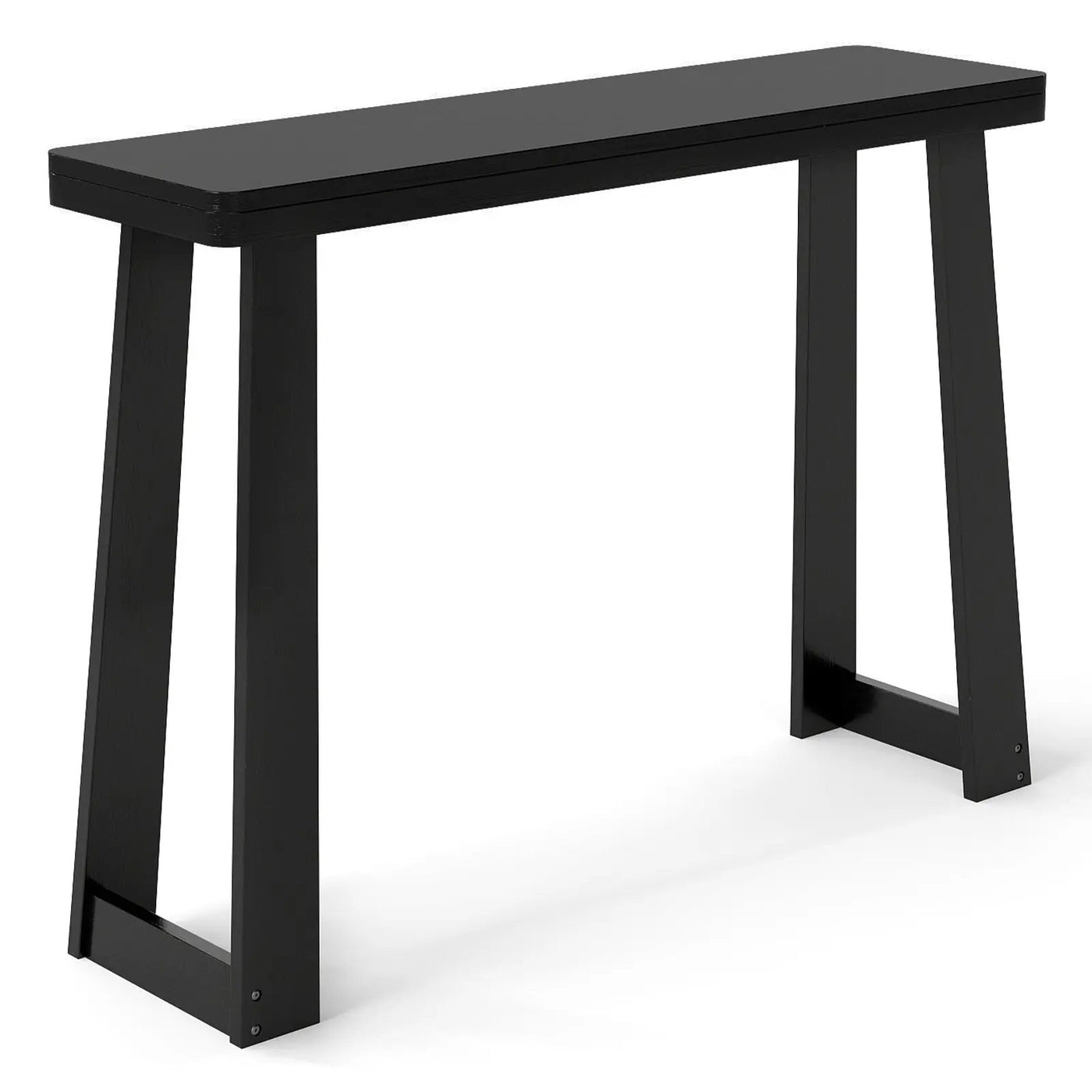 Solid Rubber Wood Console Table 43inch Narrow Entryway Table with Thick Tabletop and Stable Base by DirectDeals