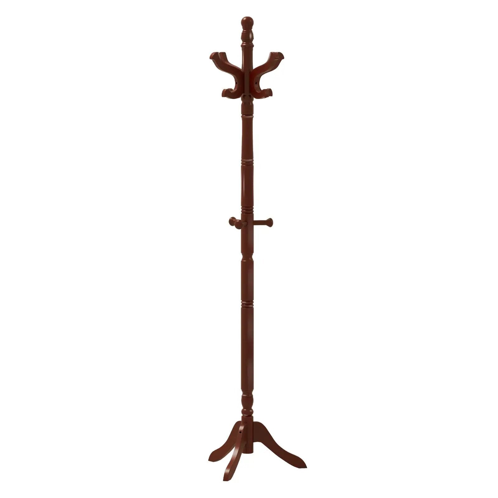 Solid Wood Hall Tree with 11 Hooks and 3 Height Options for Entryway by DirectDeals