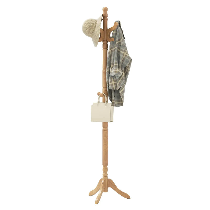 Solid Wood Hall Tree with 11 Hooks and 3 Height Options for Entryway by DirectDeals