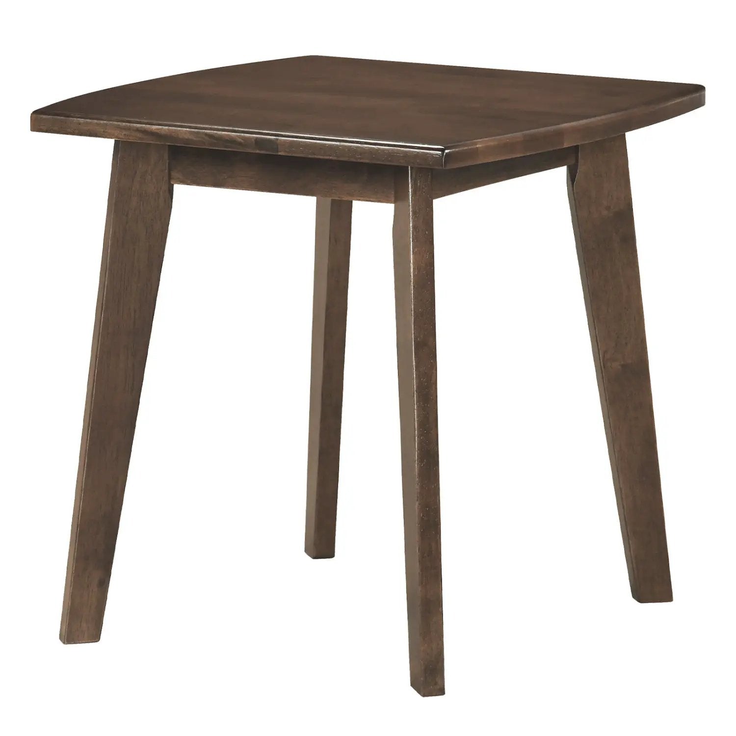 Solid Wood Side Table Square End Table with Thickened Top and Curved Edge by DirectDeals