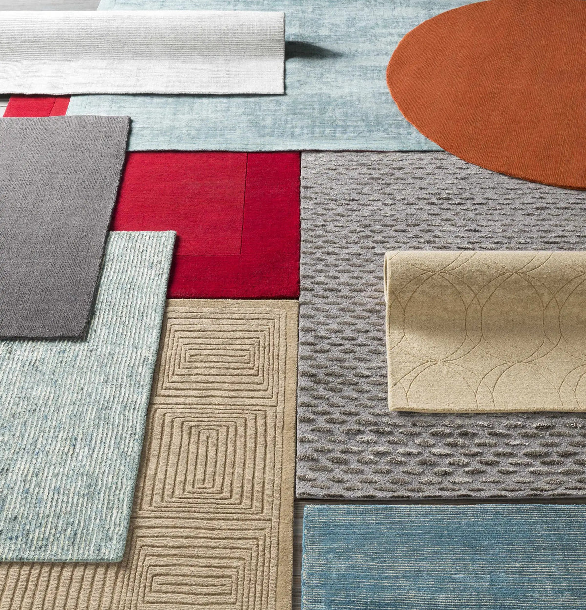 Brockton Solid Orange Wool Rug, photo 6 of 17