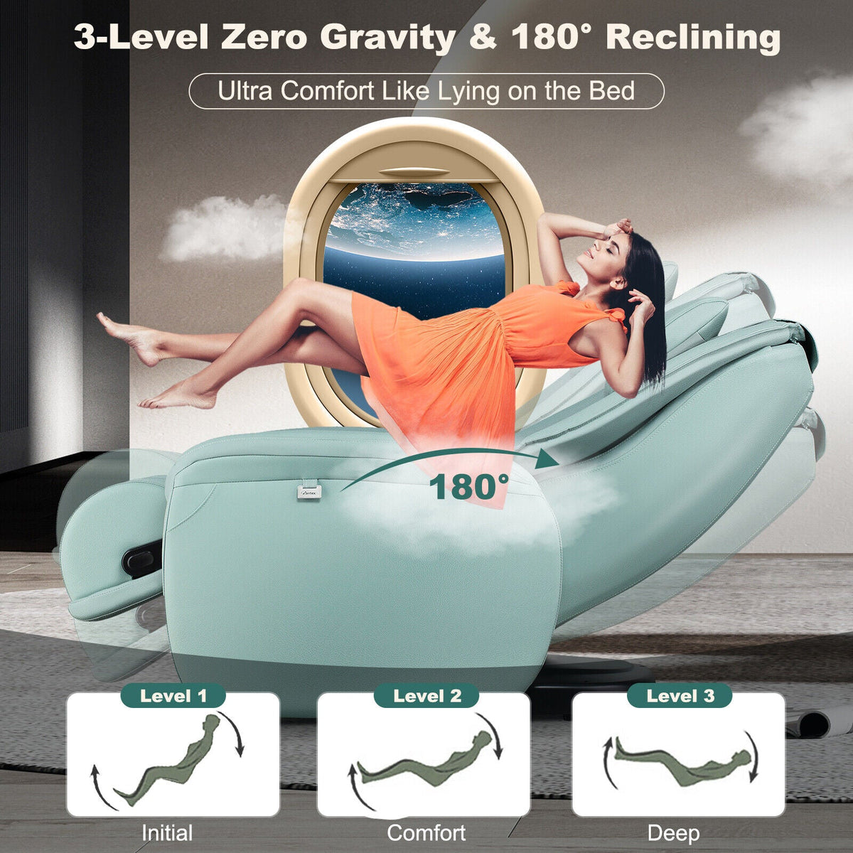 Soothe 26 - Full Body Zero Gravity Massage Chair with Pillow, photo 19 of 22