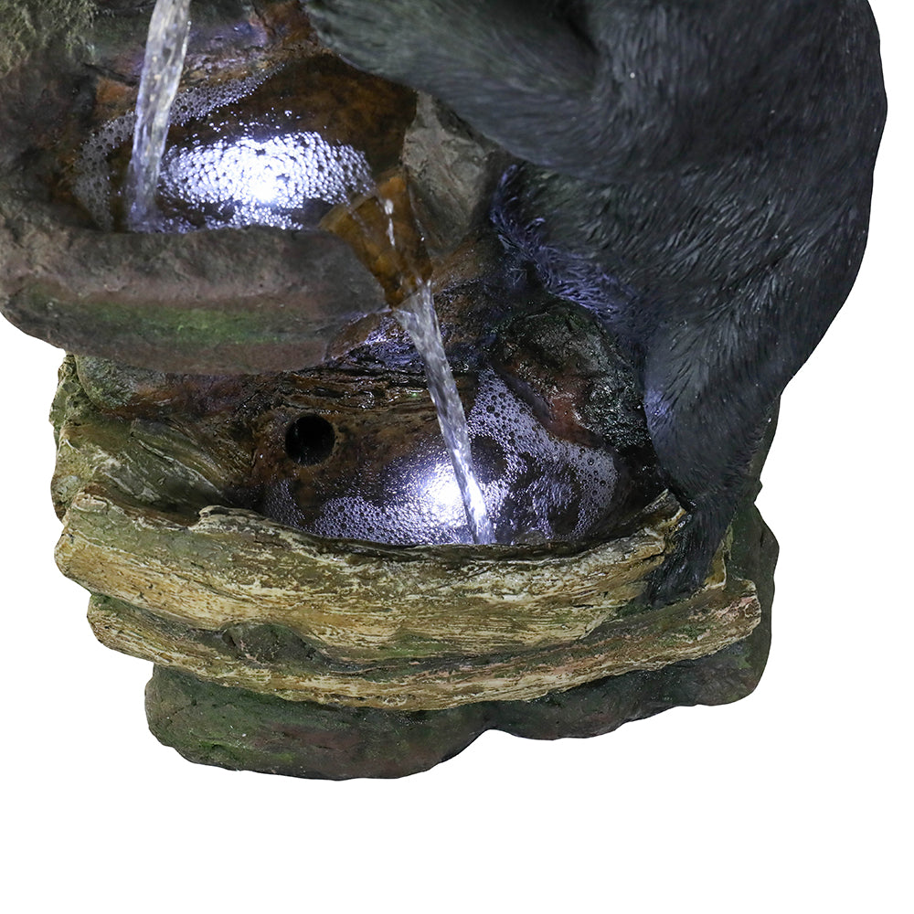 Resin Two Bear Cub Animal Outdoor Water Fountain 39 in, photo 6 of 6