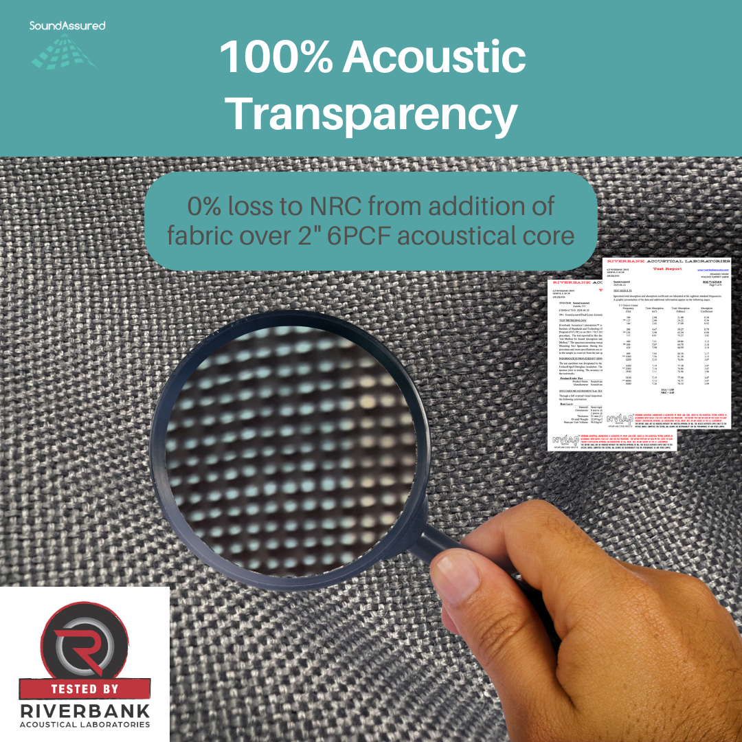 TruWeave™ Acoustic Fabric by SoundAssured - Single Layer (100% Acoustically Transparent), photo 3 of 16