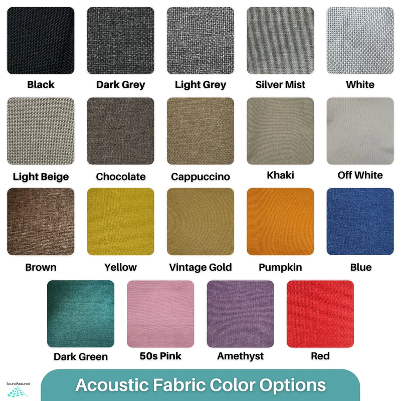 Fire Treated Acoustic Fabric - SoundAssured Dual Layer Acoustical Fabric (100% Acoustic Transparency)