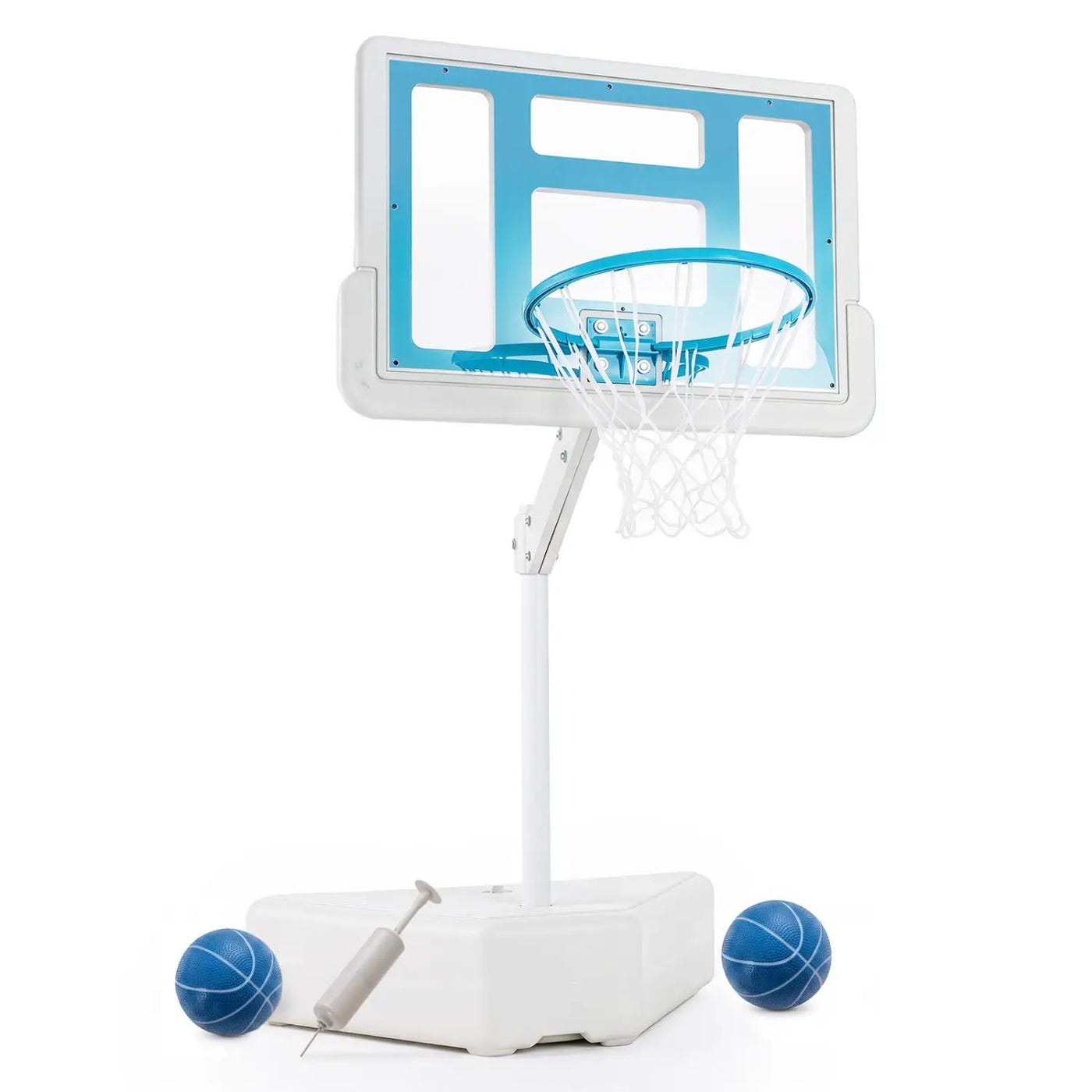 Pool Basketball Hoop with Adjustable Height & 2 Balls by DirectDeals