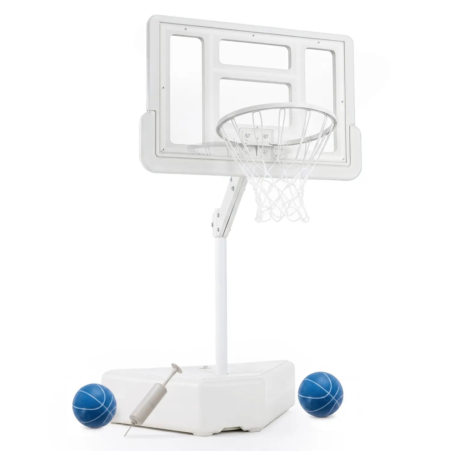 Pool Basketball Hoop with Adjustable Height & 2 Balls by DirectDeals