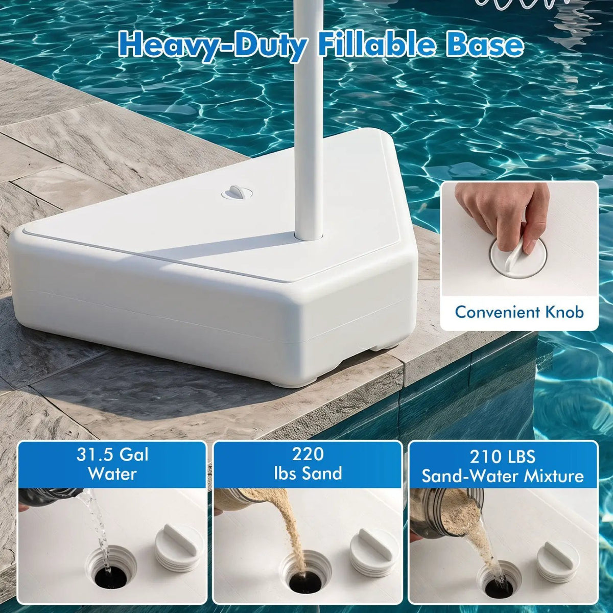 Pool Basketball Hoop with Adjustable Height & 2 Balls by DirectDeals