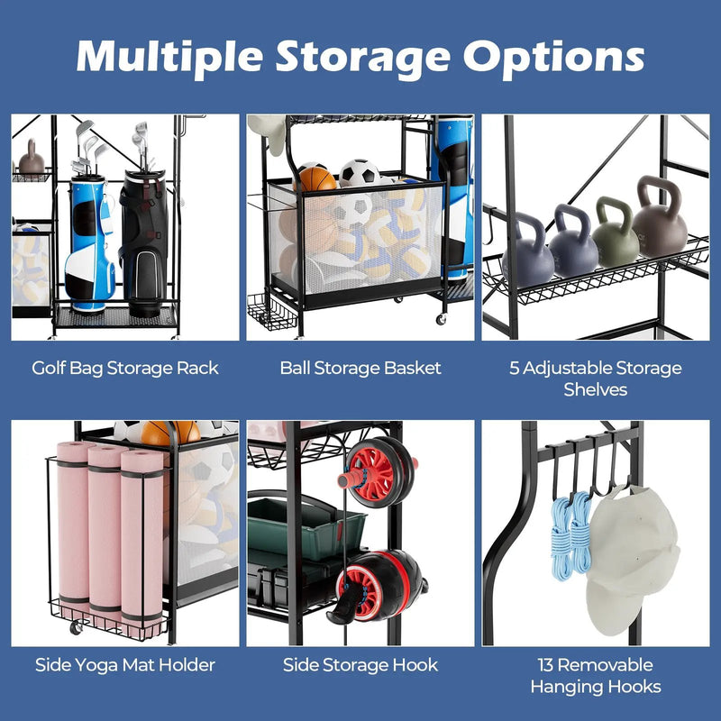 Sports Equipment Organizer for Garage by DirectDeals