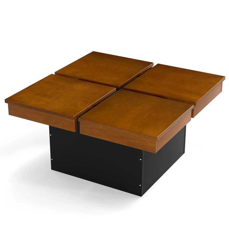 Square Coffee Table Mid Century Modern Center Table-Walnut by DirectDeals