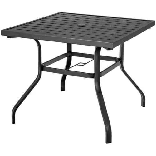 37 Inch Square Patio Dining Table with Umbrella Pole Hole by DirectDeals