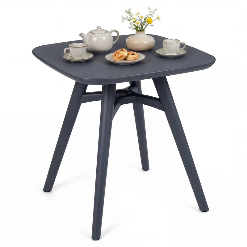 Square Outdoor Dining Table All-Weather Plastic Patio Bistro Table for 4 by DirectDeals