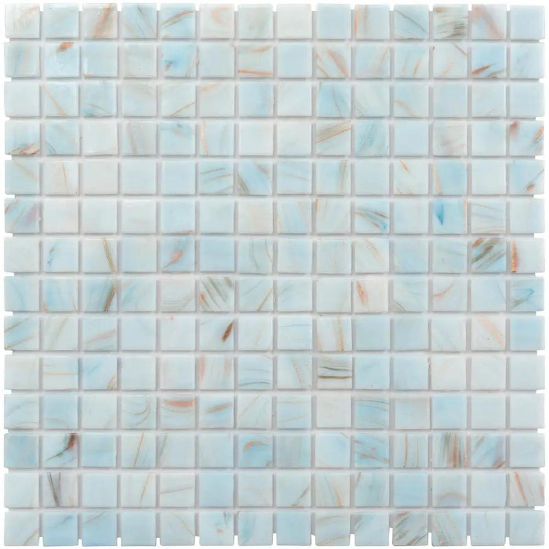 Pastel Blue 12x12 Glossy Uniform Square Glass Mosaic Tile (20 pack, 20 sq ft/case) by Apollo Tile