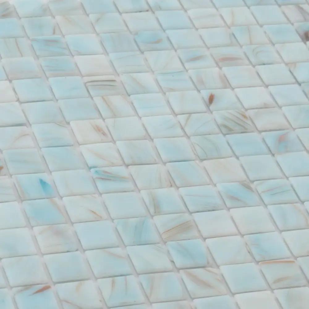 Pastel Blue 12x12 Glossy Uniform Square Glass Mosaic Tile (20 pack, 20 sq ft/case) by Apollo Tile