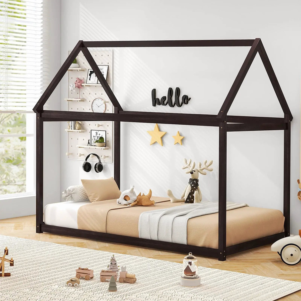Stable Kids Platform Floor Bed with Roof an, photo 6 of 10