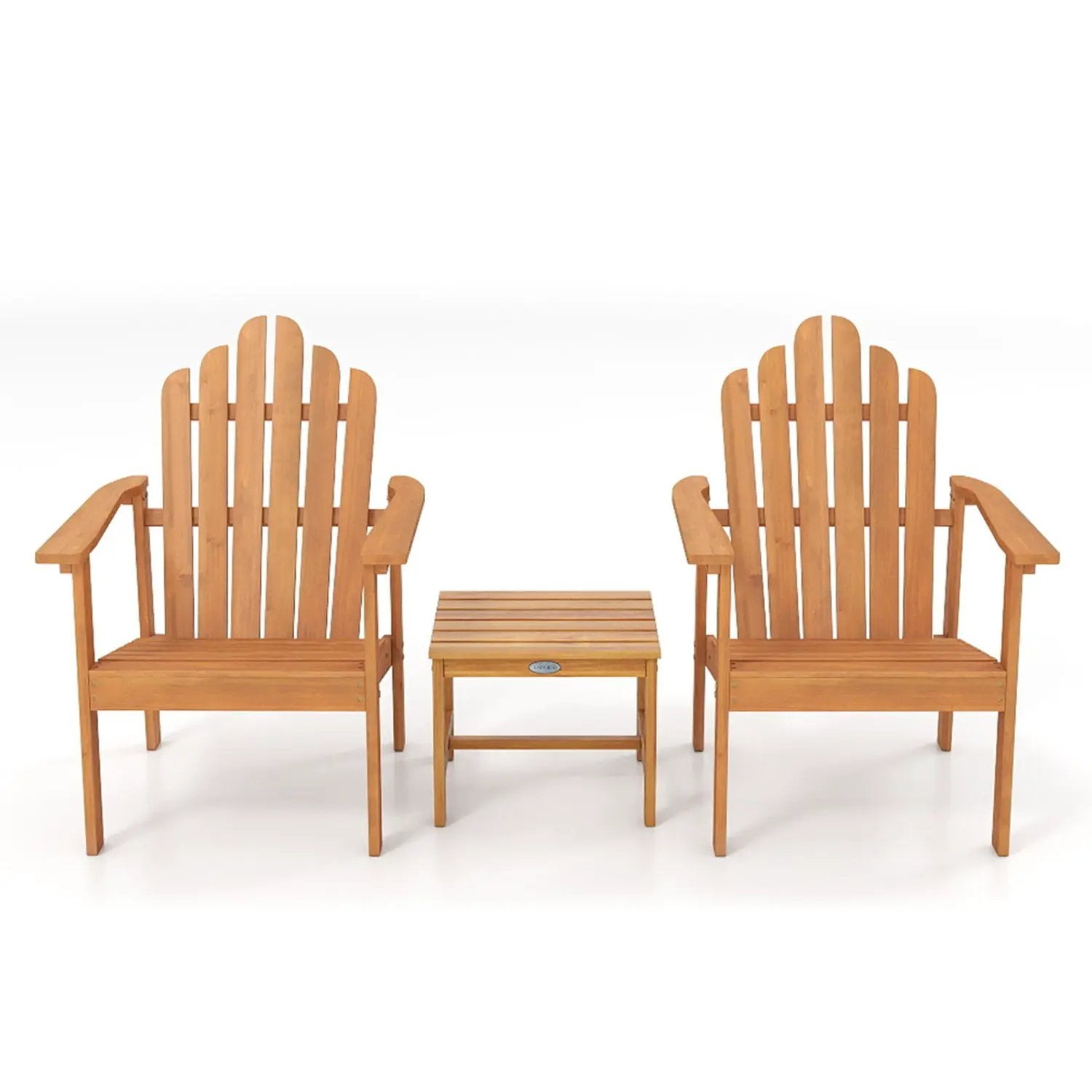 Adirondack Chair Set of 2 with Side Table - Stackable by DirectDeals