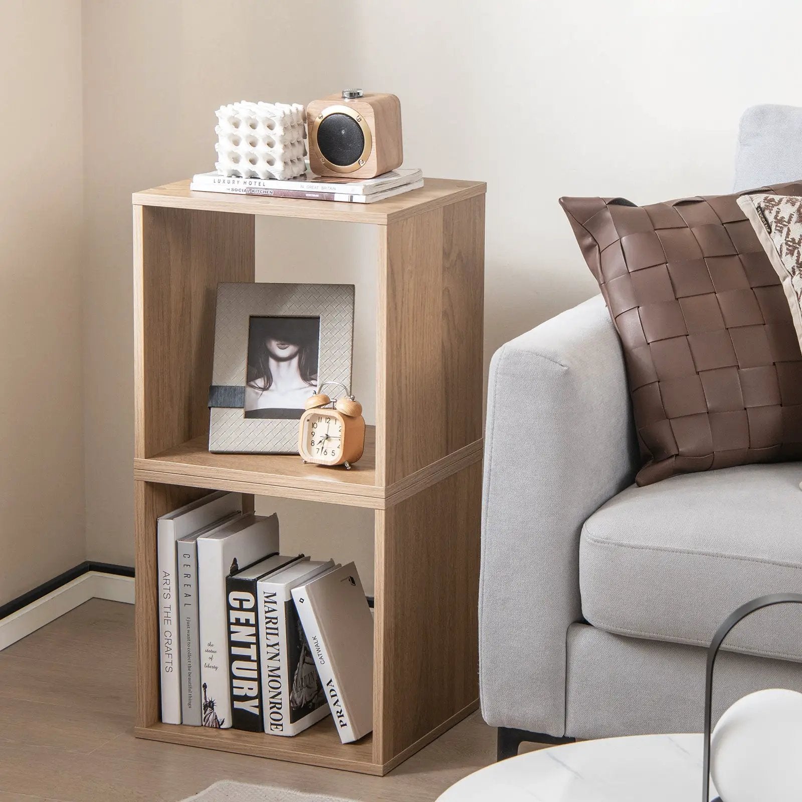 Cube Storage Organizer Set of 2 for Living Room Bedroom Study by DirectDeals