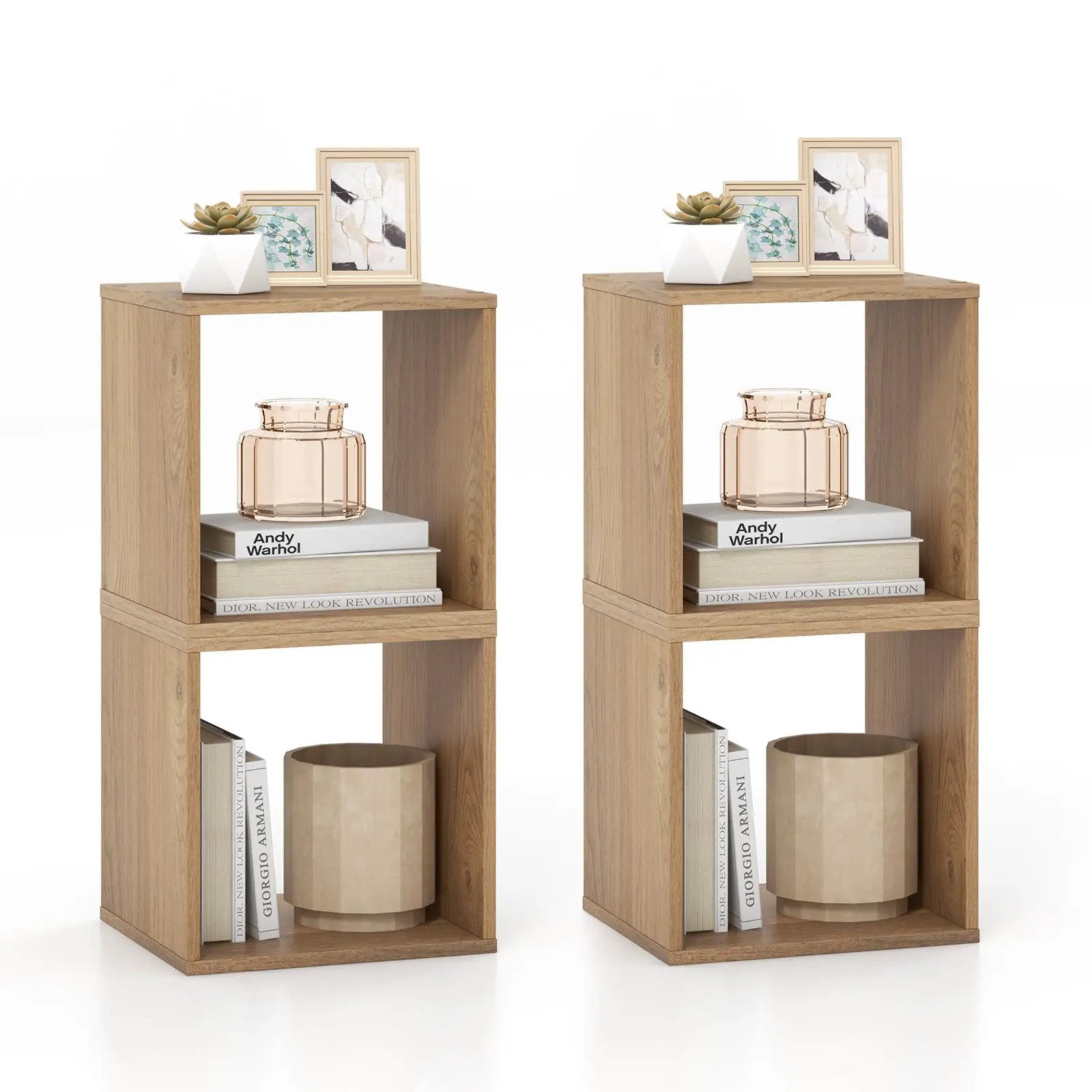 Cube Storage Organizer Set of 2 for Living Room Bedroom Study by DirectDeals
