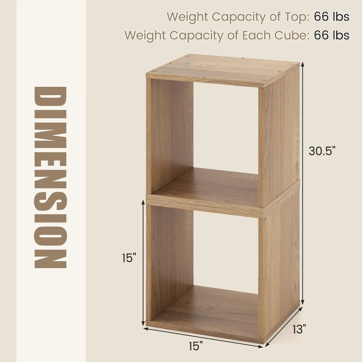 Cube Storage Organizer Set of 2 for Living Room Bedroom Study, photo 5 of 10
