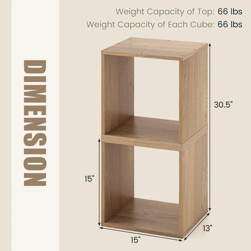 Cube Storage Organizer Set of 2 for Living Room Bedroom Study by DirectDeals