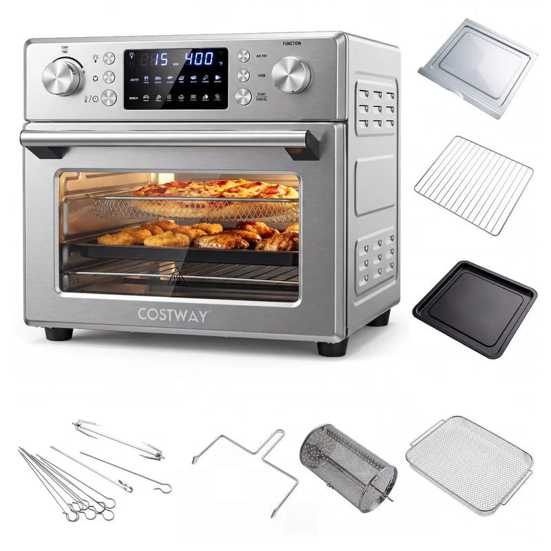 Stainless Steel Countertop Convection Oven with Bake-Silver by DirectDeals