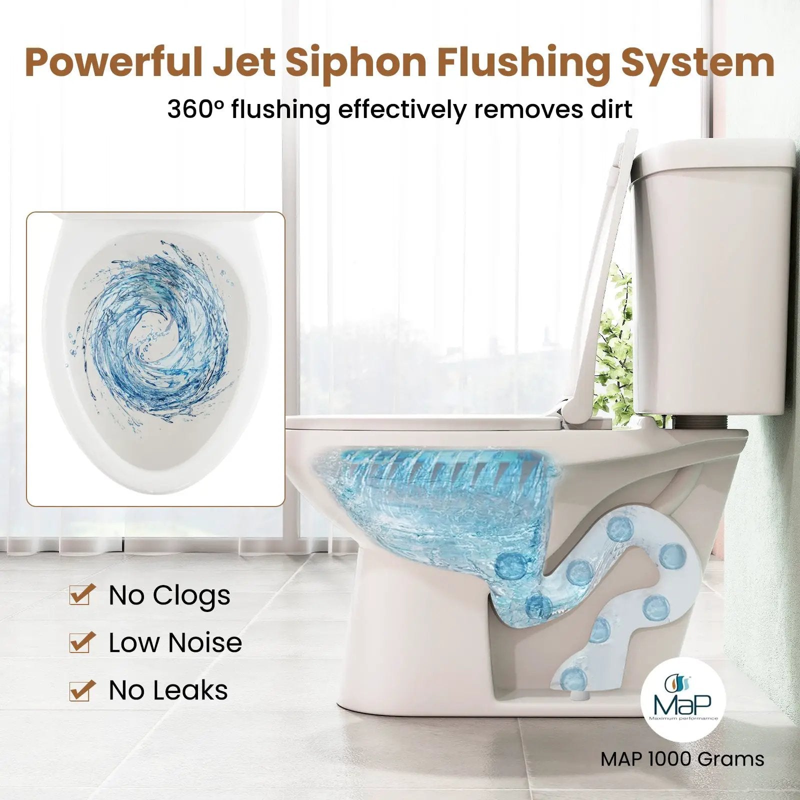 Standard Toilet with 17.5 Inch ADA Comfort Chair Height Seat by DirectDeals