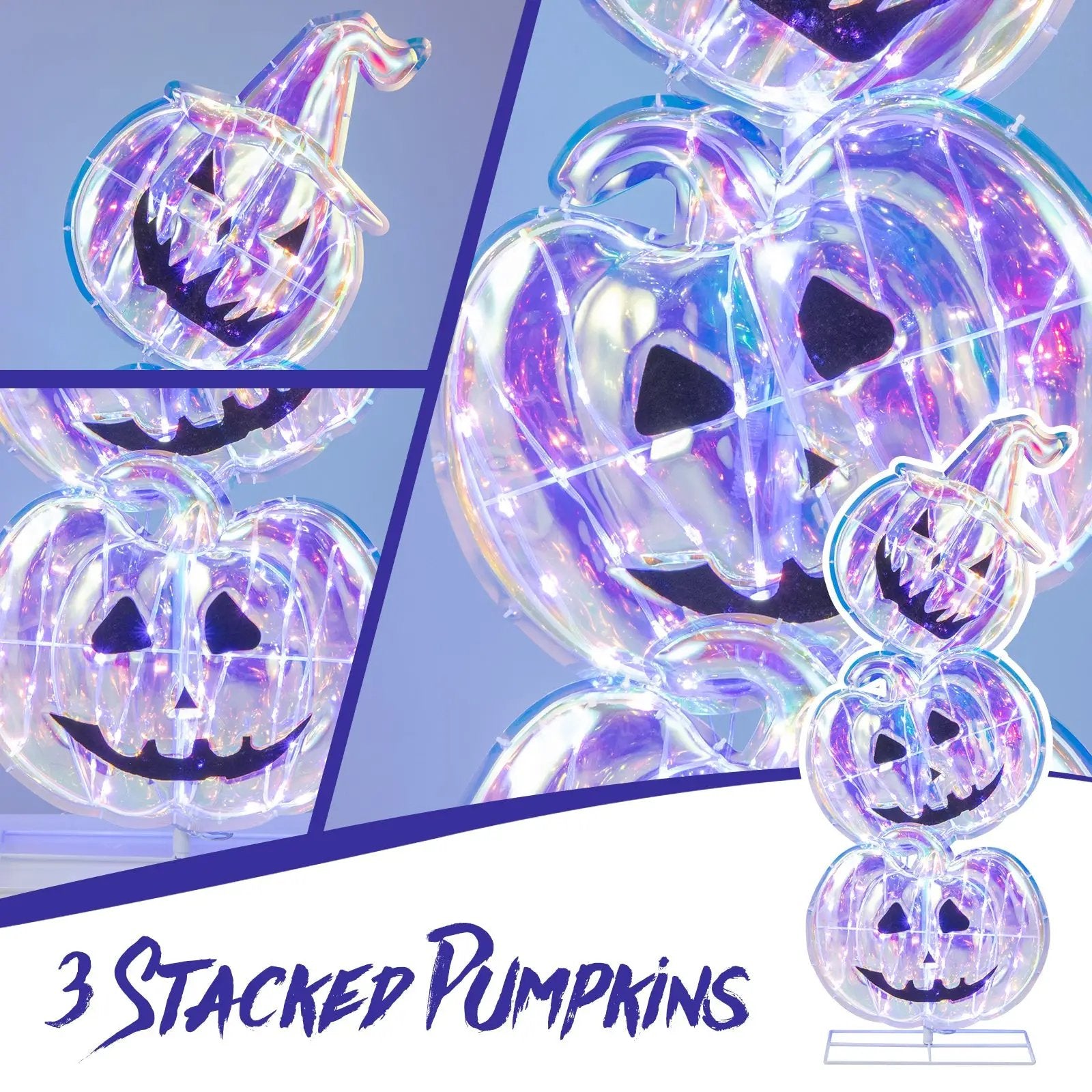 Standing 150 LED Lighted Pumpkin Halloween Decoration with Base by DirectDeals