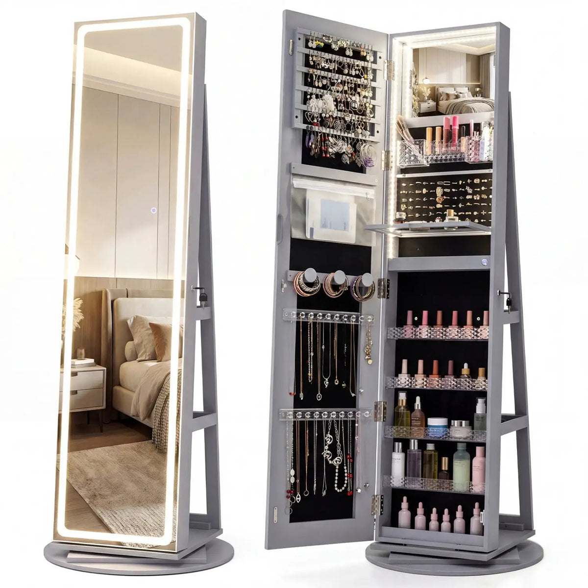 Standing Jewelry Cabinet with Adjustable LED Lights, photo 11 of 13