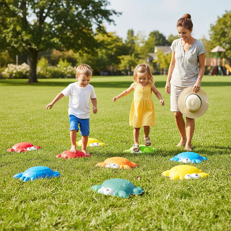 Stepping Stones for Kids 9 Pieces Non-Slip Toddler Stepping Stones Balance Sensory Toys-Multicolor by DirectDeals