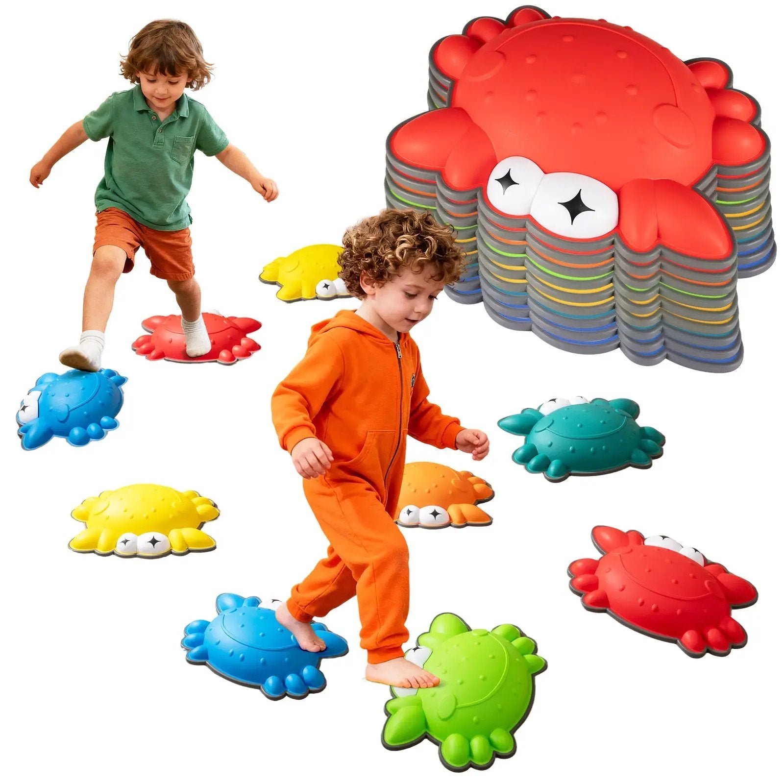 Stepping Stones for Kids 9 Pieces Non-Slip Toddler Stepping Stones Balance Sensory Toys-Multicolor by DirectDeals