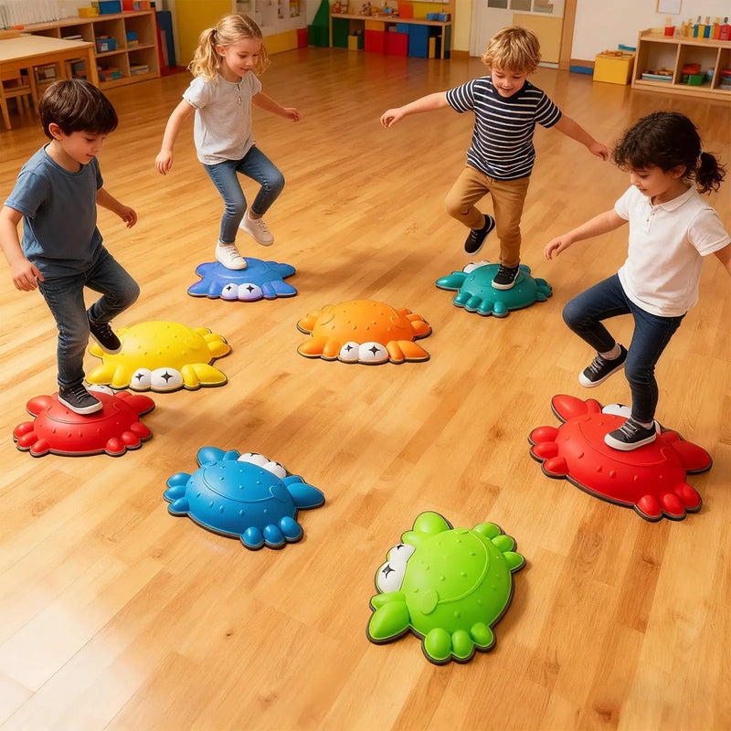 Stepping Stones for Kids 9 Pieces Non-Slip Toddler Stepping Stones Balance Sensory Toys-Multicolor by DirectDeals
