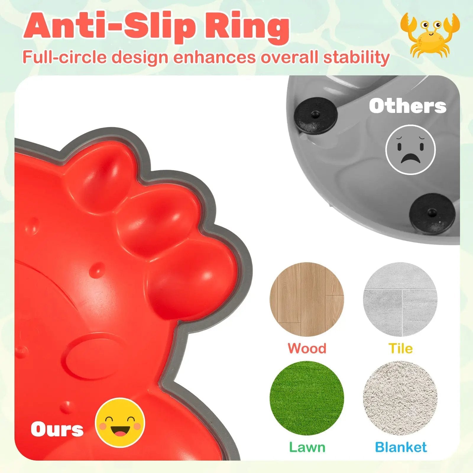 Stepping Stones for Kids 9 Pieces Non-Slip Toddler Stepping Stones Balance Sensory Toys-Multicolor by DirectDeals