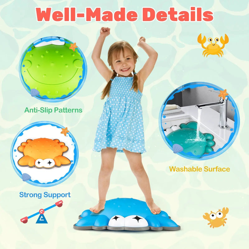 Stepping Stones for Kids 9 Pieces Non-Slip Toddler Stepping Stones Balance Sensory Toys-Multicolor by DirectDeals