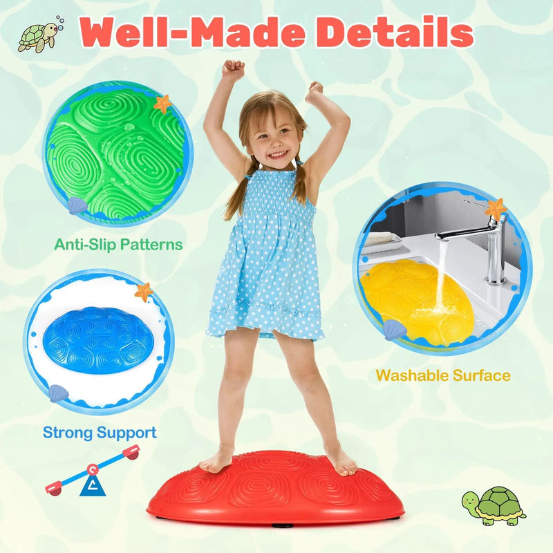 Stepping Stones for Kids 8 PCS Non-Slip Toddler Stepping Stones Balance Sensory Toys-Multicolor by DirectDeals