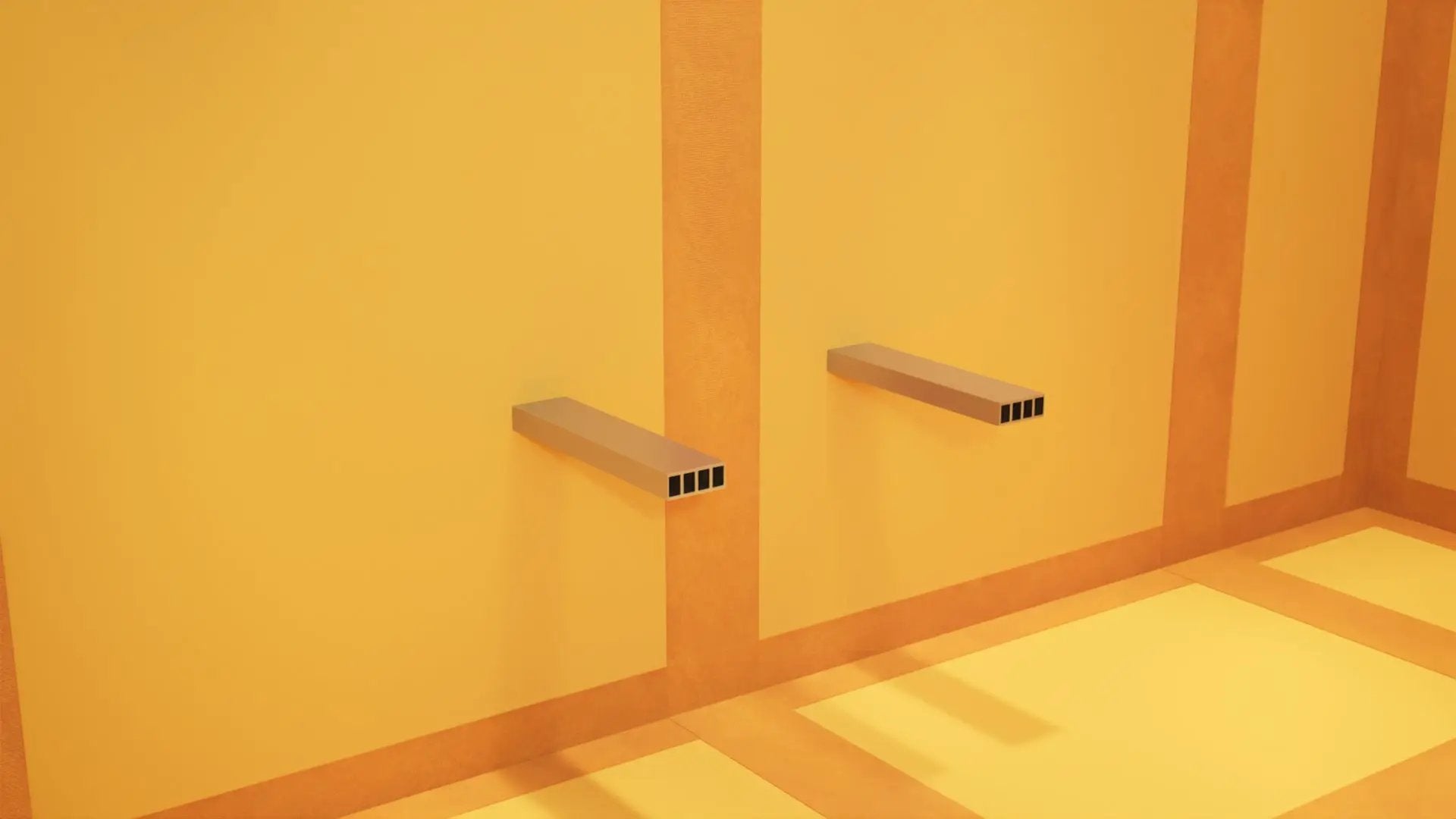 The Original Floating Shower Bench Kit­™ with Orange Waterproof Board & Original Shower Bench Bracket® by The Original Granite Bracket