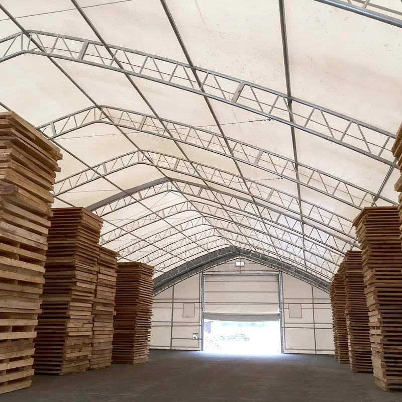 W70'xL120'xH28' Double Truss Storage Shelter by Chery Industrial