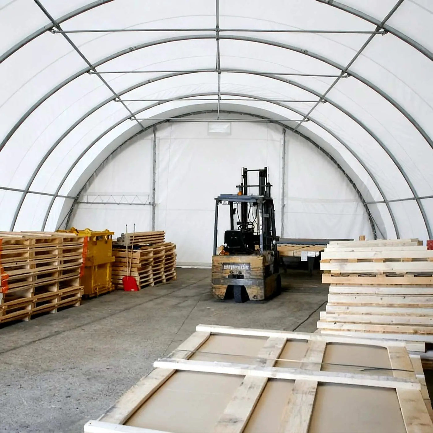 W40'xL80'xH20' Single Truss Arch Storage Shelter by Chery Industrial