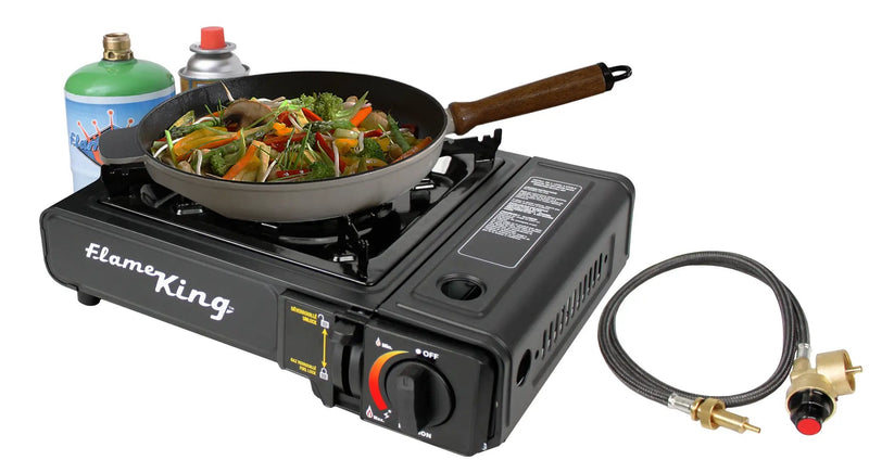 Flame King Portable Butane & Propane Gas Stove with Single Burner by Flame King Products