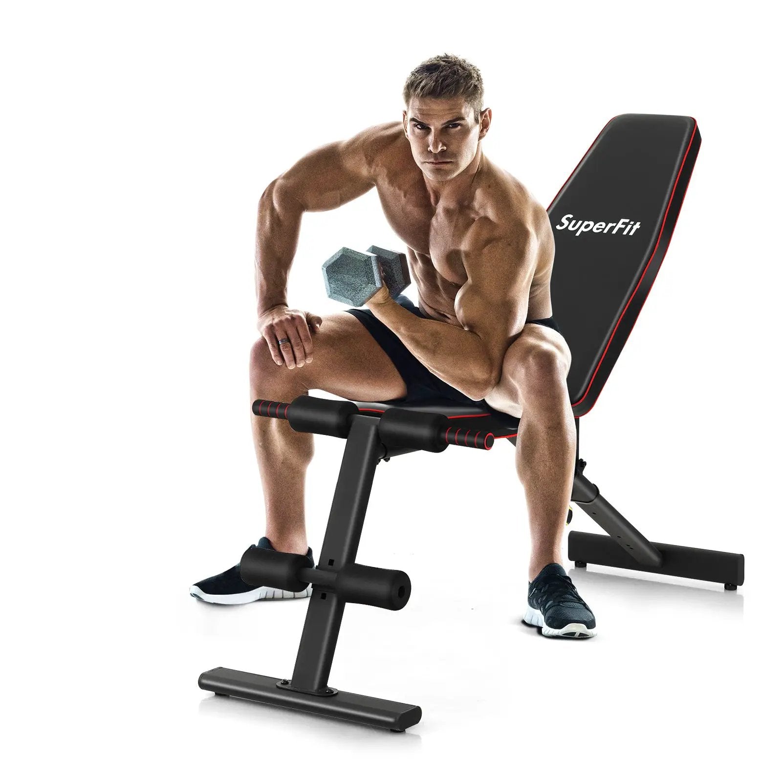 Adjustable Weight Bench Strength Training Bench for Full Body Workout by DirectDeals