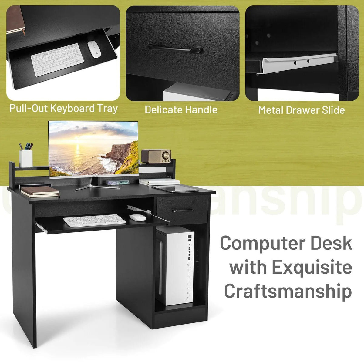 Study Laptop Table with Drawer and Keyboard Tray, photo 7 of 9