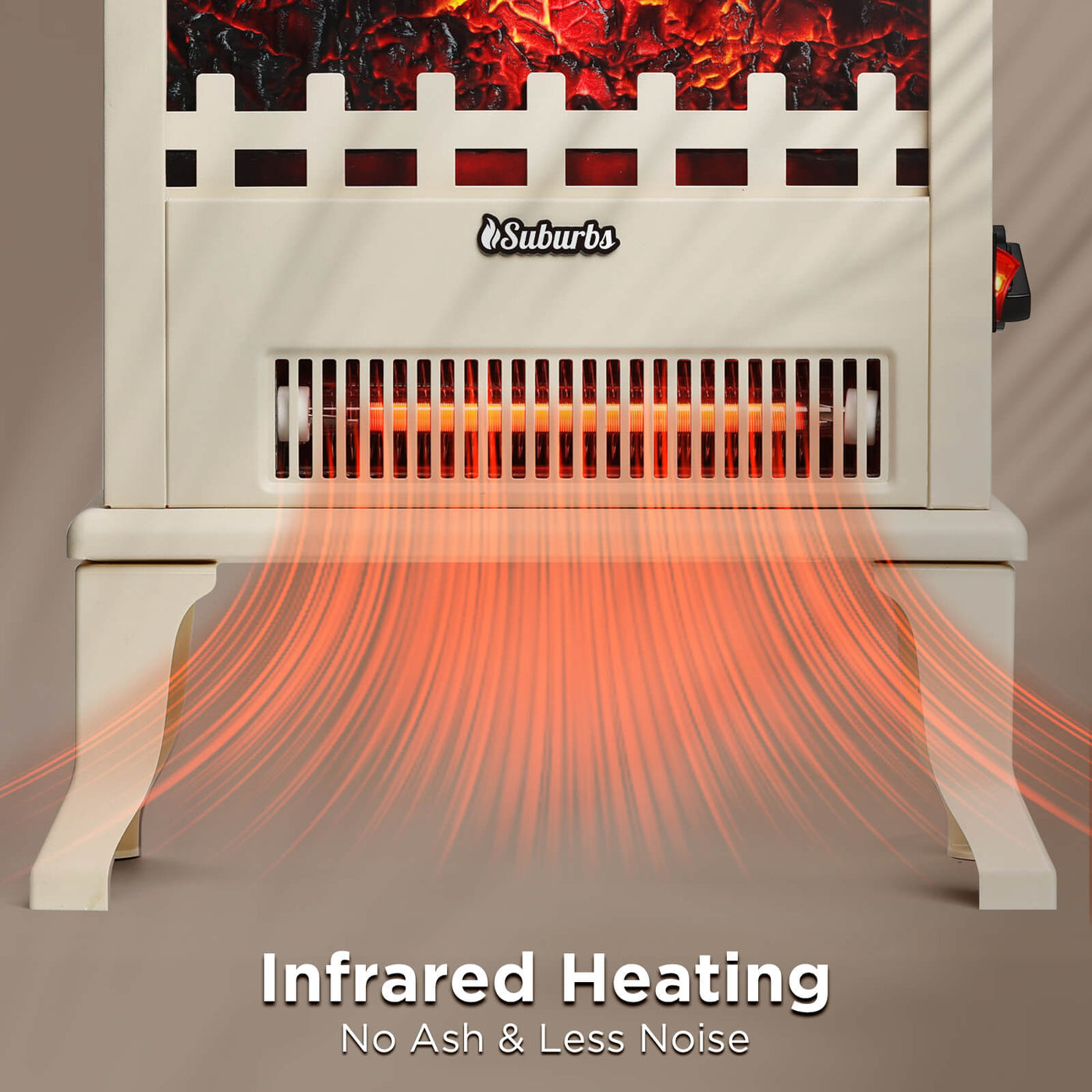 Suburbs TS17Q Electric Fireplace Stove Heater by TURBRO