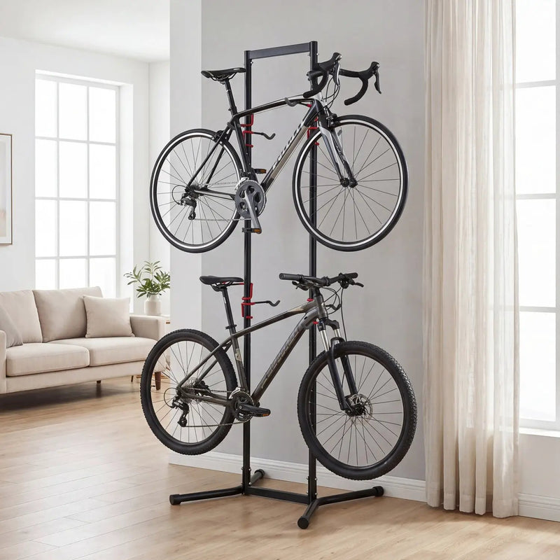 4-Bike Vertical Storage Rack with Adjustable Arms by DirectDeals