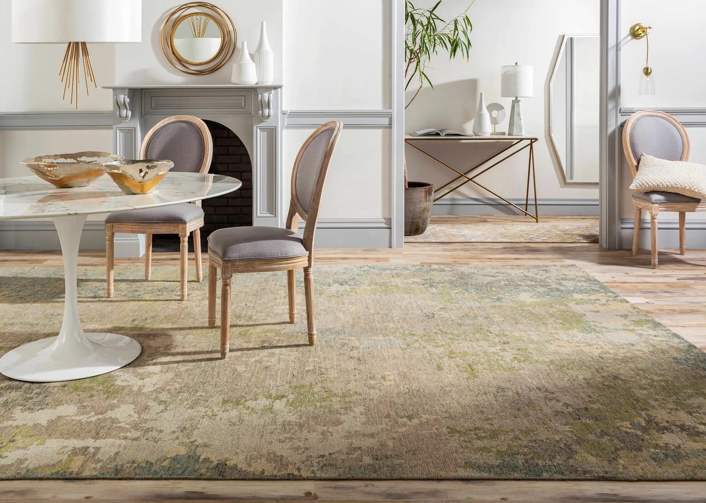 Monamon Round Rattan Mirror by Boutique Rugs