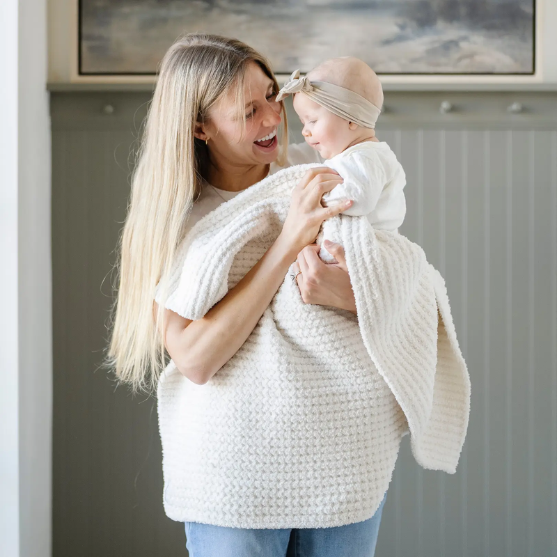 WAFFLE KNIT RECEIVING BLANKETS by HouseOfZazla