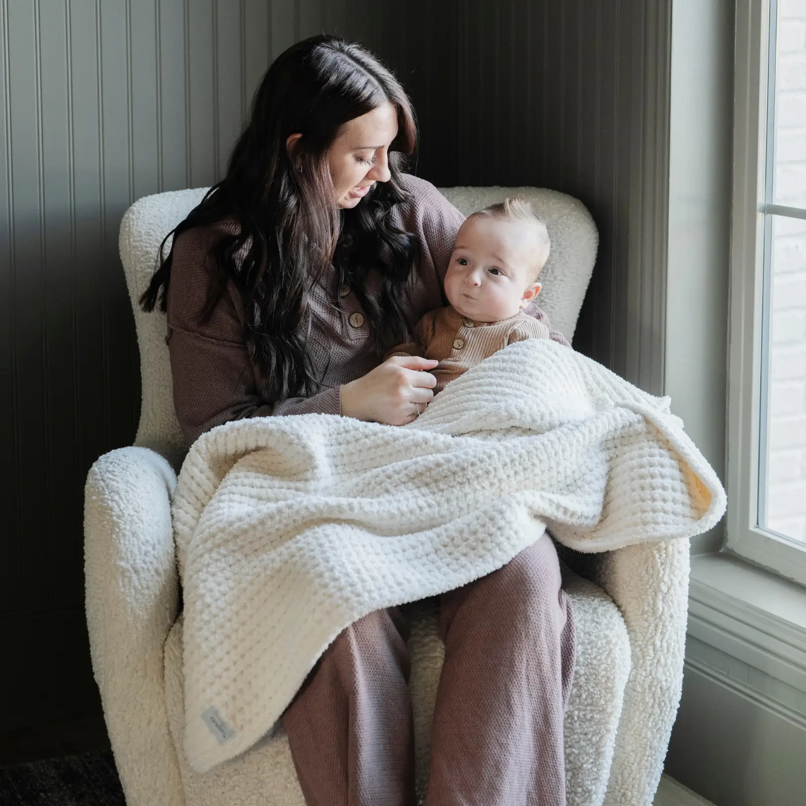 WAFFLE KNIT RECEIVING BLANKETS by HouseOfZazla