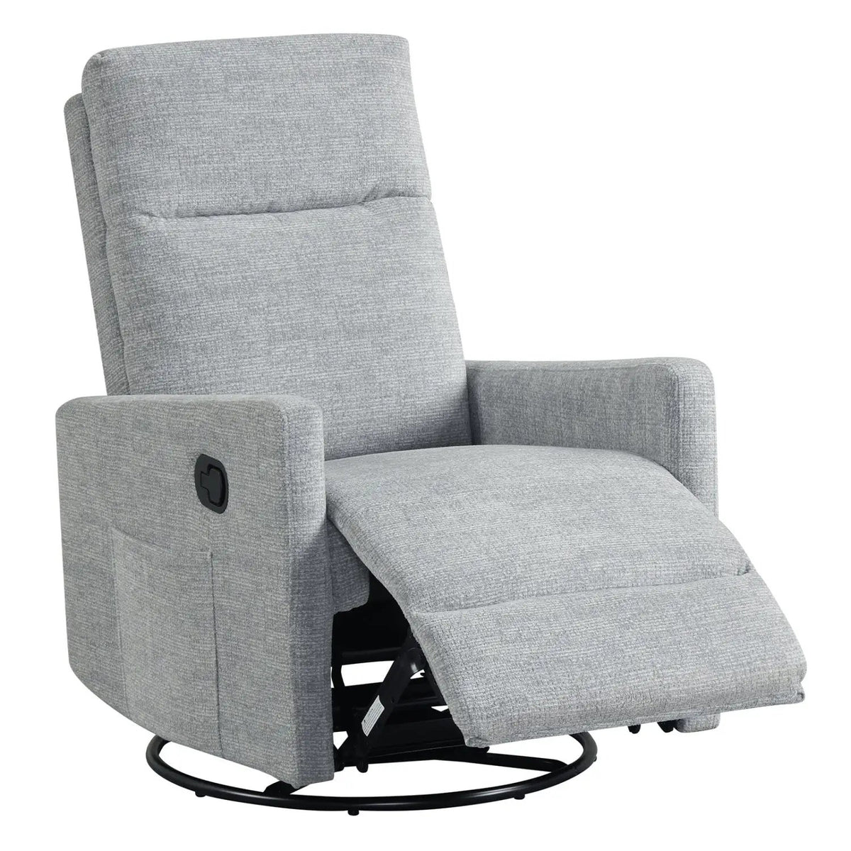 Swivel Rocking Chair 360° Nursery Reclining Rocker Armchair with Cushioned Back, photo 2 of 10