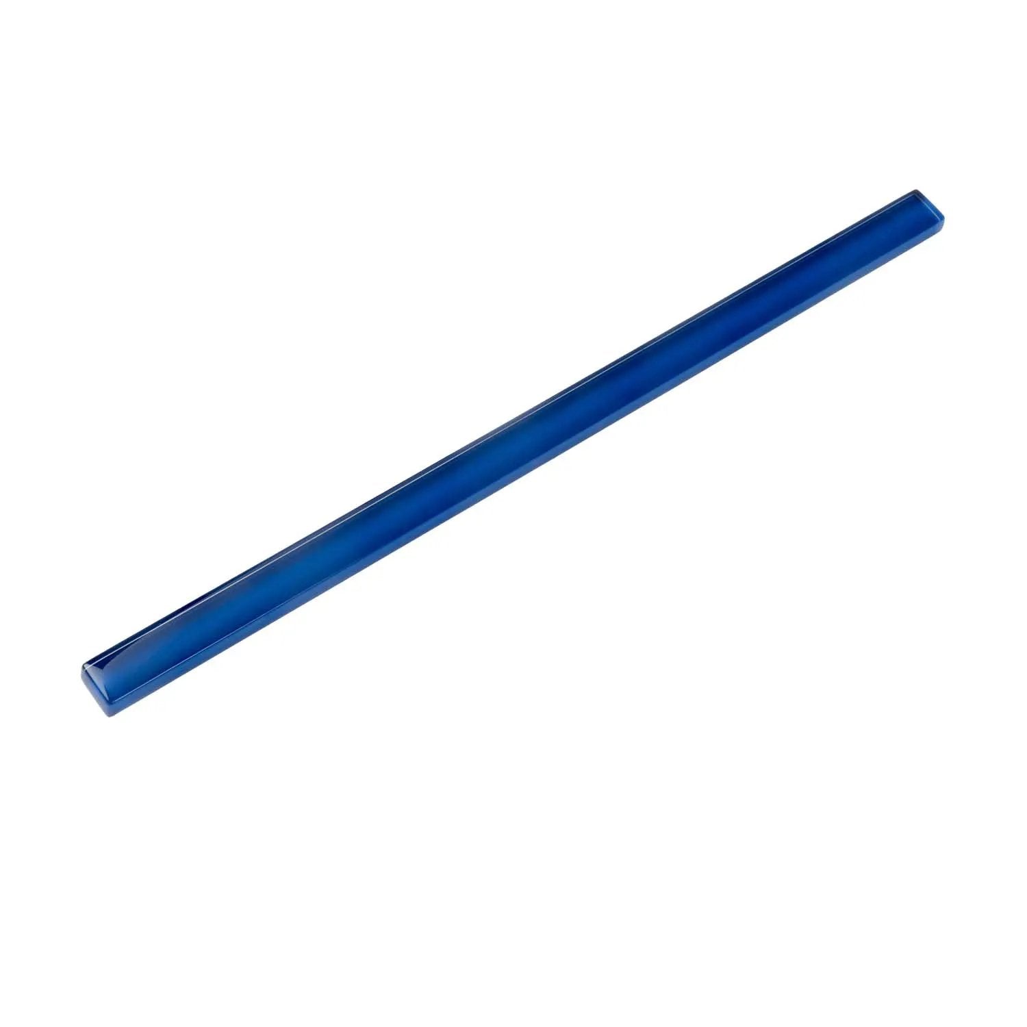 Cobalt Blue 0.5x12 Glossy Glass Pencil Tile Trim (10 pack, 0.5 sq ft/case) by Apollo Tile